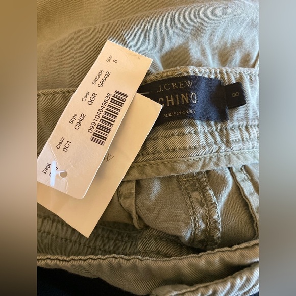J.Crew Chino Pants Size 8 NWT 100% Cotton Sage Green i341 - Picture 5 of 5